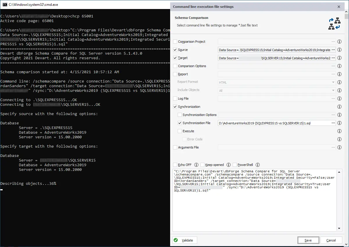 dbForge Schema Compare for SQL Server - Routine task automation